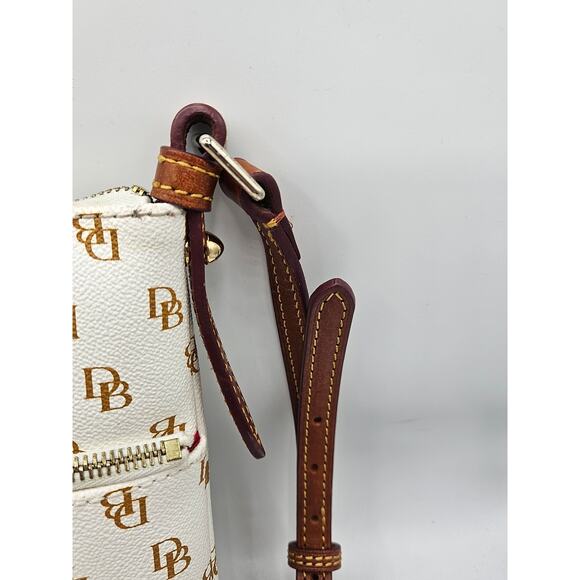 Dooney & Bourke Gretta Women's Crossbody Purse Handbag Leather‎ White/Tan - Picture 13 of 16